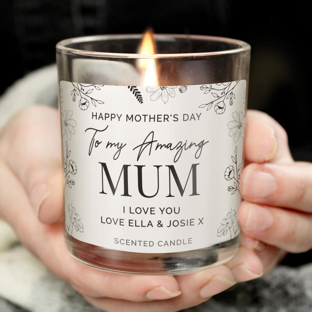 Personalised Mother's Day Floral Jar Candle Extra Image 1